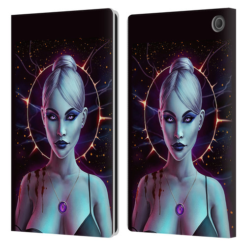 Christos Karapanos Mythical Art Oblivion Leather Book Wallet Case Cover For Amazon Fire Max 11 2023