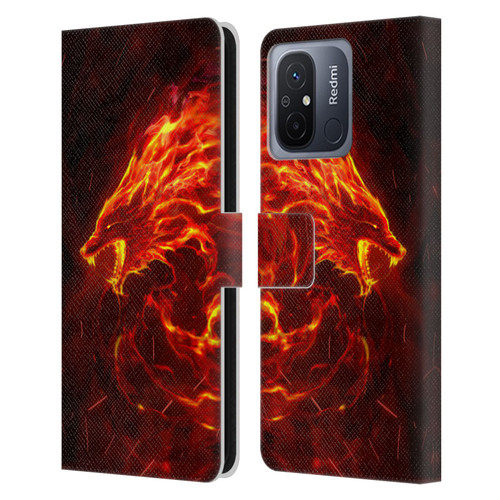 Christos Karapanos Mythical Art Wolf Spirit Leather Book Wallet Case Cover For Xiaomi Redmi 12C