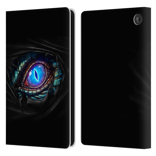 Christos Karapanos Mythical Dragon's Eye Leather Book Wallet Case Cover For Amazon Fire 7 2022