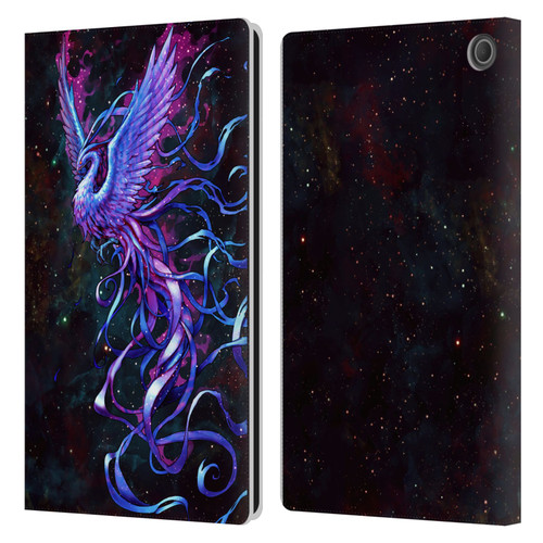 Christos Karapanos Mythical Phoenix Leather Book Wallet Case Cover For Amazon Fire Max 11 2023
