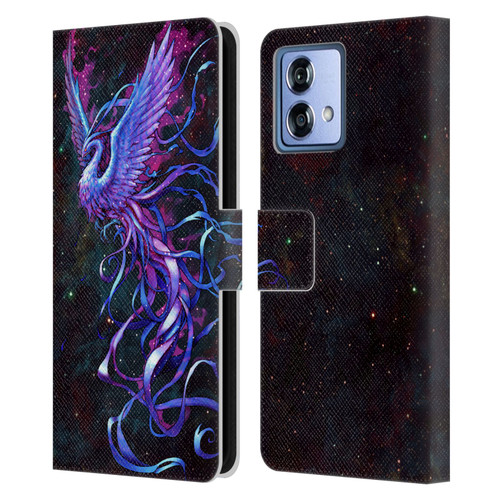 Christos Karapanos Mythical Phoenix Leather Book Wallet Case Cover For Motorola Moto G84 5G