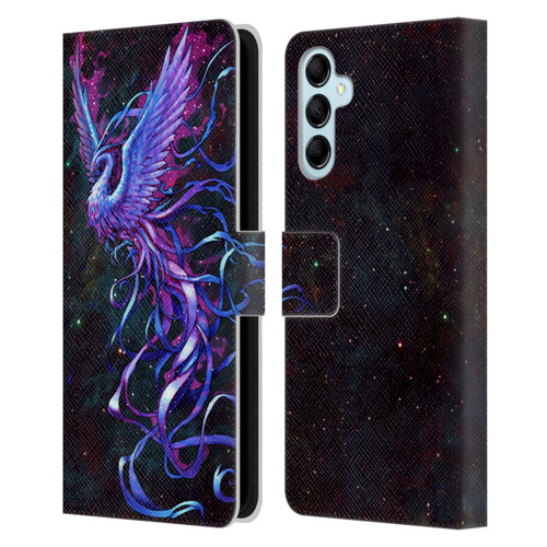 Christos Karapanos Mythical Phoenix Leather Book Wallet Case Cover For Samsung Galaxy M14 5G