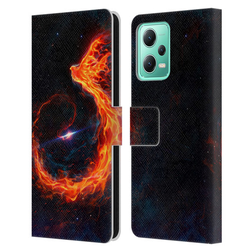 Christos Karapanos Phoenix Out Of Space Leather Book Wallet Case Cover For Xiaomi Redmi Note 12 5G