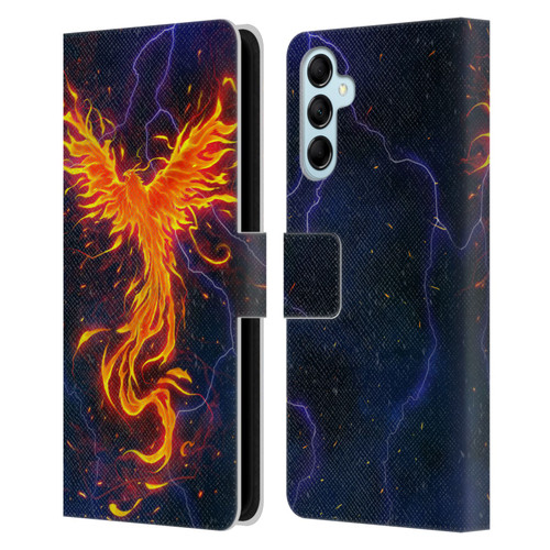 Christos Karapanos Phoenix 3 Rage Leather Book Wallet Case Cover For Samsung Galaxy M14 5G