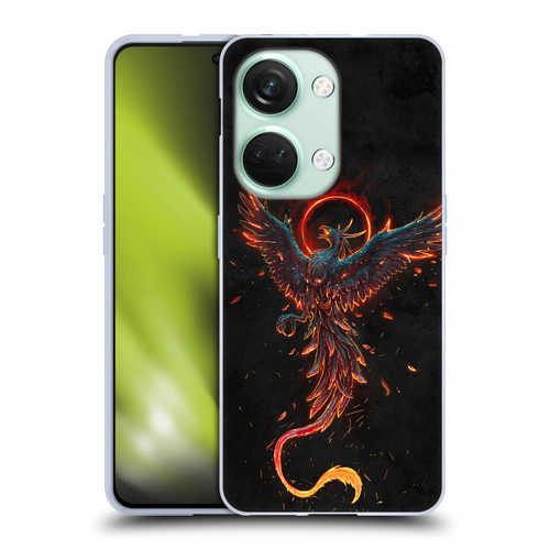 Christos Karapanos Mythical Art Black Phoenix Soft Gel Case for OnePlus Nord 3 5G