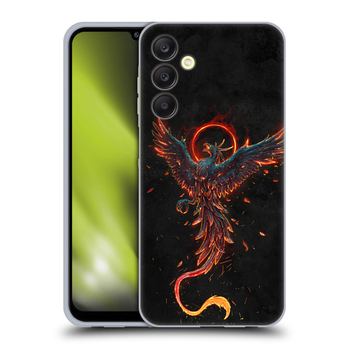 Christos Karapanos Mythical Art Black Phoenix Soft Gel Case for Samsung Galaxy A25 5G