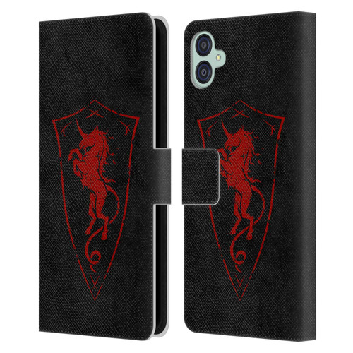 Christos Karapanos Shield Unicorn Leather Book Wallet Case Cover For Samsung Galaxy M04 5G / A04e