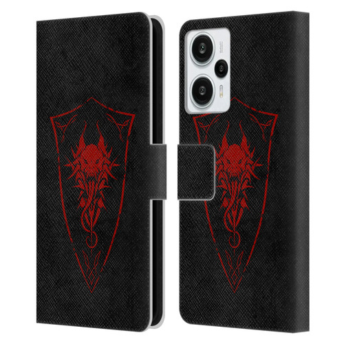 Christos Karapanos Shield Demon Leather Book Wallet Case Cover For Xiaomi Redmi Note 12T