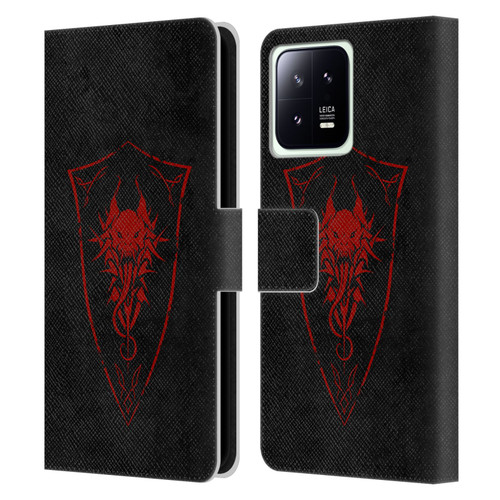Christos Karapanos Shield Demon Leather Book Wallet Case Cover For Xiaomi 13 5G