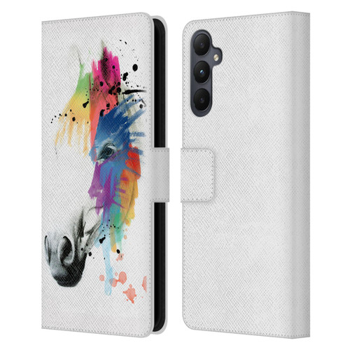 Mark Ashkenazi Animals Horse Portrait Leather Book Wallet Case Cover For Samsung Galaxy A05s