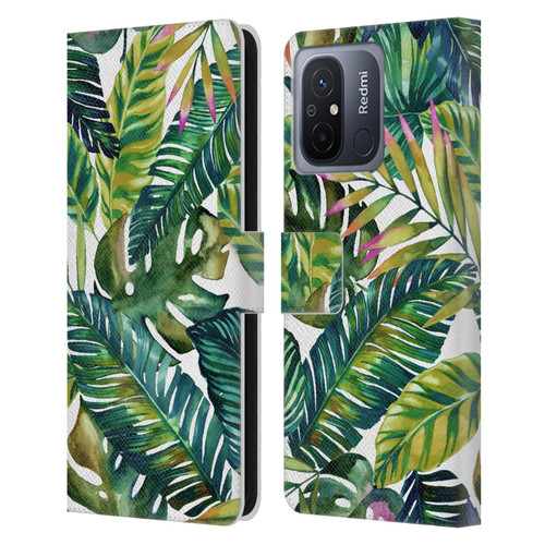 Mark Ashkenazi Banana Life Tropical Leaves Leather Book Wallet Case Cover For Xiaomi Redmi 12C
