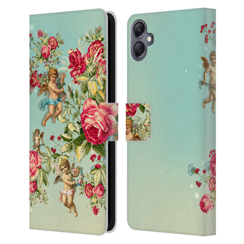 Mark Ashkenazi Florals Roses Leather Book Wallet Case Cover For Samsung Galaxy A05