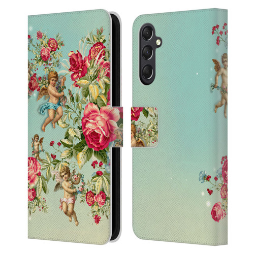 Mark Ashkenazi Florals Roses Leather Book Wallet Case Cover For Samsung Galaxy A24 4G / M34 5G