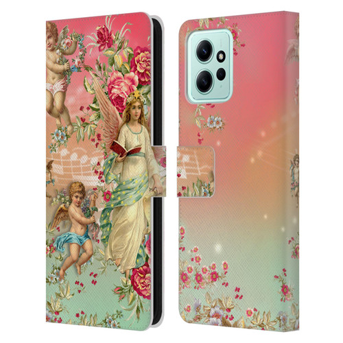 Mark Ashkenazi Florals Angels Leather Book Wallet Case Cover For Xiaomi Redmi 12