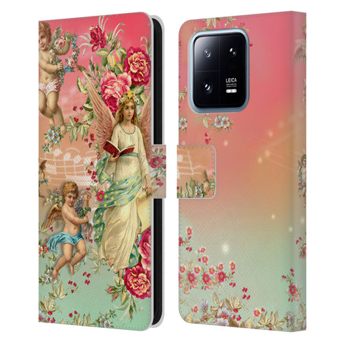 Mark Ashkenazi Florals Angels Leather Book Wallet Case Cover For Xiaomi 13 Pro 5G