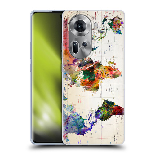 Mark Ashkenazi Pop Culture Map Of The World Soft Gel Case for OPPO Reno11