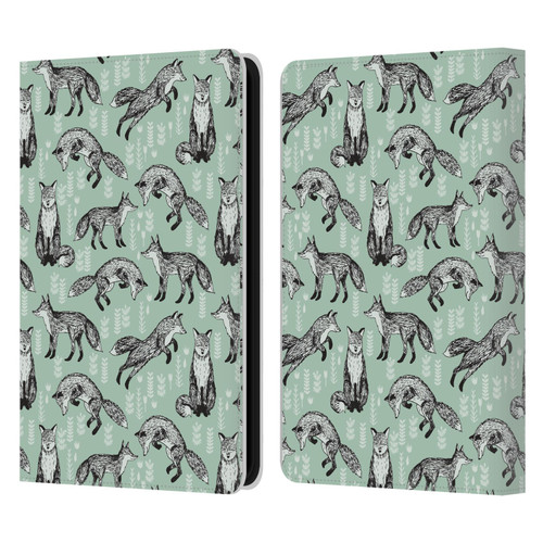 Andrea Lauren Design Animals Fox Leather Book Wallet Case Cover For Amazon Kindle 11th Gen 6in 2022