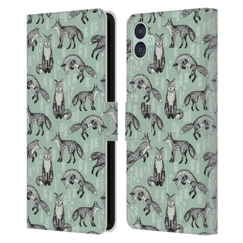Andrea Lauren Design Animals Fox Leather Book Wallet Case Cover For Samsung Galaxy M04 5G / A04e