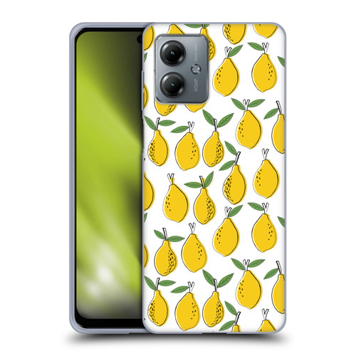 Andrea Lauren Design Food Pattern Lemons Soft Gel Case for Motorola Moto G14