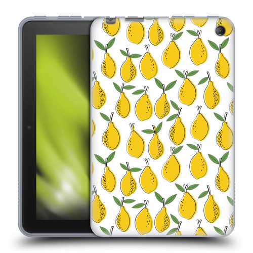 Andrea Lauren Design Food Pattern Lemons Soft Gel Case for Amazon Fire 7 2022