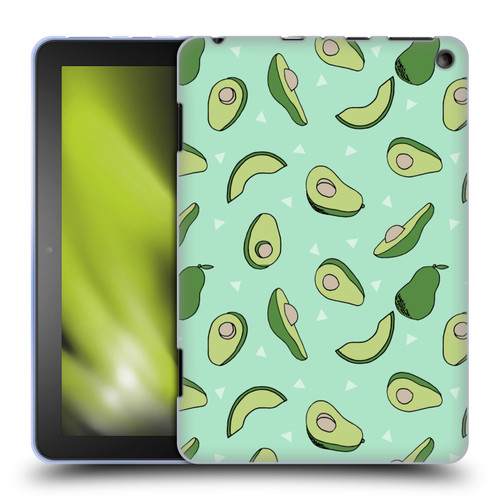 Andrea Lauren Design Food Pattern Avocado Soft Gel Case for Amazon Fire HD 8/Fire HD 8 Plus 2020
