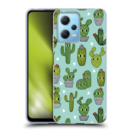 Andrea Lauren Design Plant Pattern Happy Cactus Soft Gel Case for Xiaomi Redmi Note 12 5G