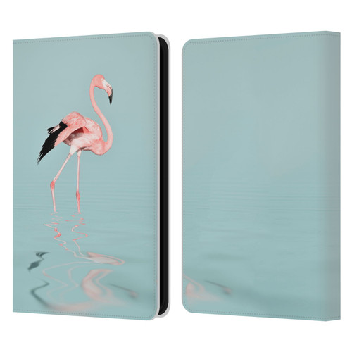 LebensArt Beings Flamingo Leather Book Wallet Case Cover For Amazon Kindle 11th Gen 6in 2022
