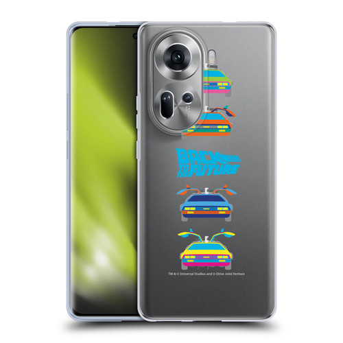 Back to the Future I Composed Art Time Machine Car 2 Soft Gel Case for OPPO Reno11