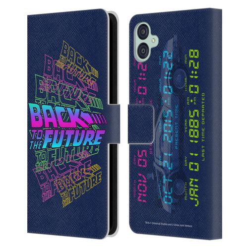 Back to the Future I Composed Art Logo Leather Book Wallet Case Cover For Samsung Galaxy M04 5G / A04e