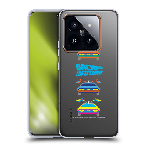 Back to the Future I Composed Art Time Machine Car 2 Soft Gel Case for Xiaomi 14 Pro