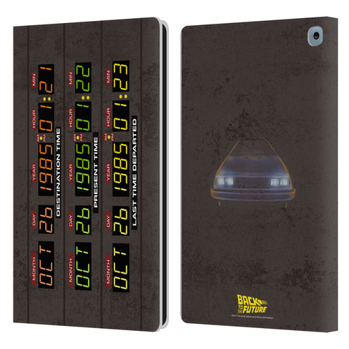 Back to the Future I Graphics Time Circuits Leather Book Wallet Case Cover For Amazon Fire HD 10 / Plus 2021