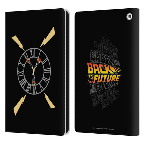 Back to the Future I Graphics Clock Tower Leather Book Wallet Case Cover For Amazon Fire HD 8/Fire HD 8 Plus 2020