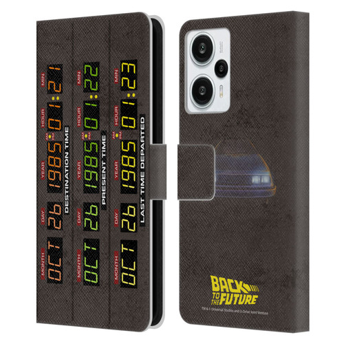 Back to the Future I Graphics Time Circuits Leather Book Wallet Case Cover For Xiaomi Redmi Note 12T