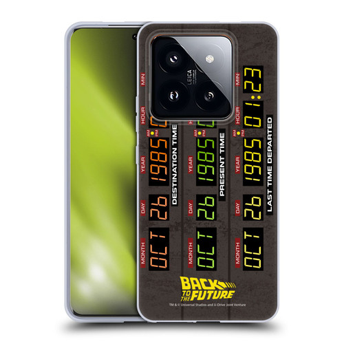 Back to the Future I Graphics Time Circuits Soft Gel Case for Xiaomi 14 Pro