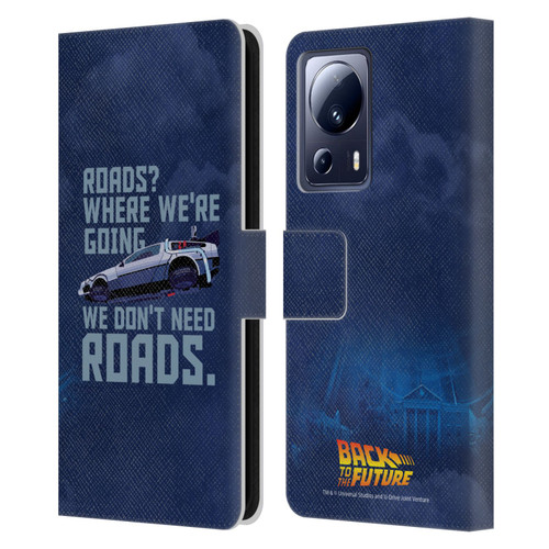 Back to the Future I Graphics Delorean 2 Leather Book Wallet Case Cover For Xiaomi 13 Lite 5G