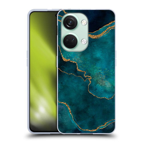 LebensArt Mineral Marble Glam Turquoise Soft Gel Case for OnePlus Nord 3 5G