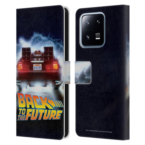 Back to the Future I Key Art Delorean Leather Book Wallet Case Cover For Xiaomi 13 Pro 5G