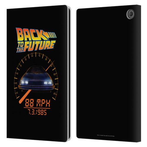 Back to the Future I Quotes 88 MPH Leather Book Wallet Case Cover For Amazon Fire Max 11 2023