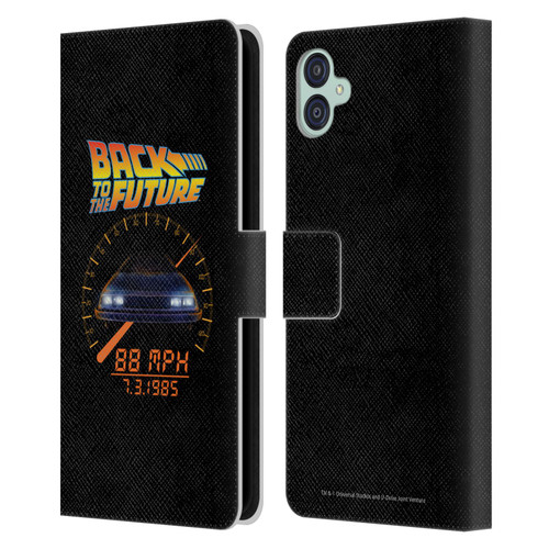 Back to the Future I Quotes 88 MPH Leather Book Wallet Case Cover For Samsung Galaxy M04 5G / A04e