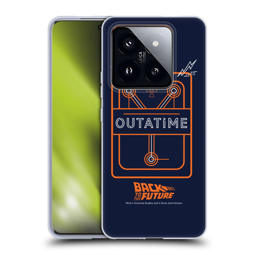 Back to the Future I Quotes Outatime Soft Gel Case for Xiaomi 14 Pro