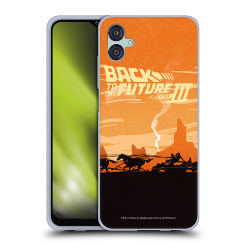 Back to the Future Movie III Car Silhouettes Desert Soft Gel Case for Samsung Galaxy M04 5G / A04e