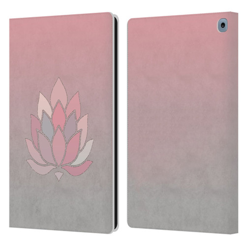 LebensArt Pastels Lotus Leather Book Wallet Case Cover For Amazon Fire HD 10 / Plus 2021
