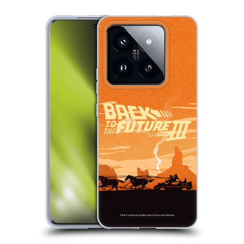 Back to the Future Movie III Car Silhouettes Desert Soft Gel Case for Xiaomi 14 Pro