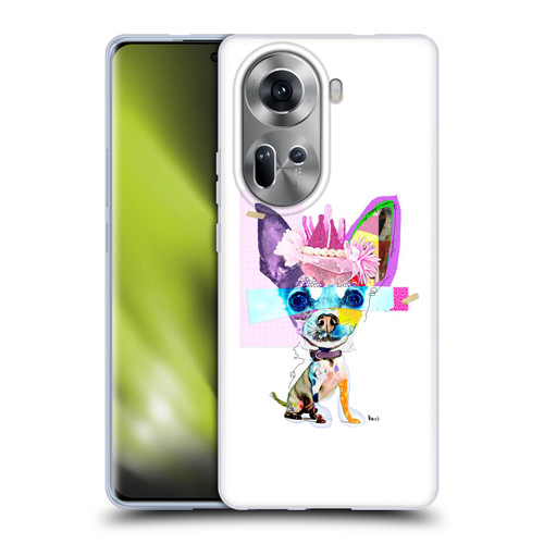 Michel Keck Animal Collage Chihuahua Soft Gel Case for OPPO Reno11