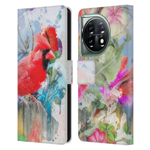 Aimee Stewart Assorted Designs Birds And Bloom Leather Book Wallet Case Cover For OnePlus 11 5G