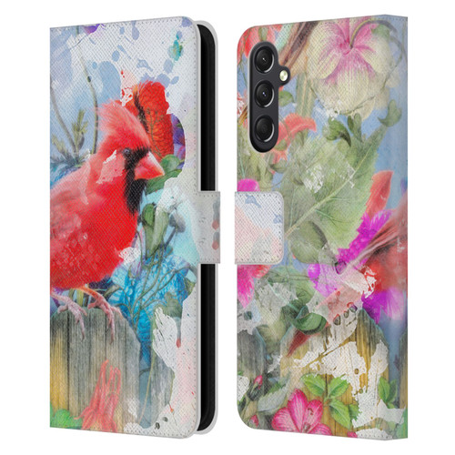 Aimee Stewart Assorted Designs Birds And Bloom Leather Book Wallet Case Cover For Samsung Galaxy A24 4G / M34 5G