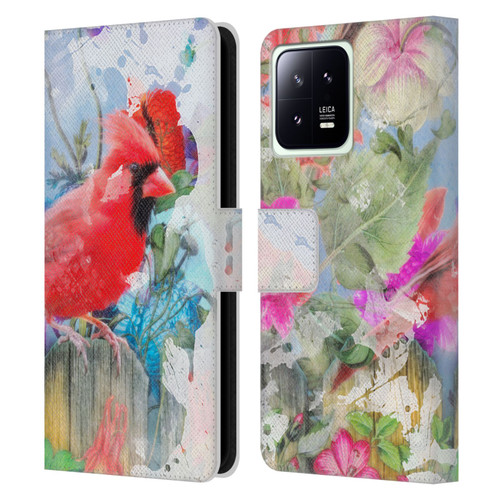 Aimee Stewart Assorted Designs Birds And Bloom Leather Book Wallet Case Cover For Xiaomi 13 5G