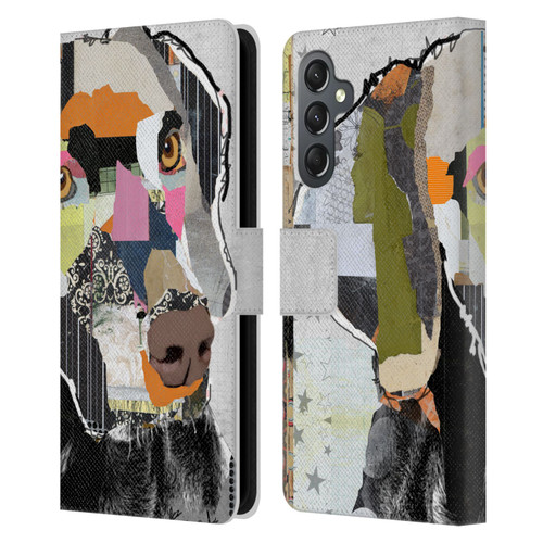 Michel Keck Dogs 2 Weimaraner Leather Book Wallet Case Cover For Samsung Galaxy A25 5G