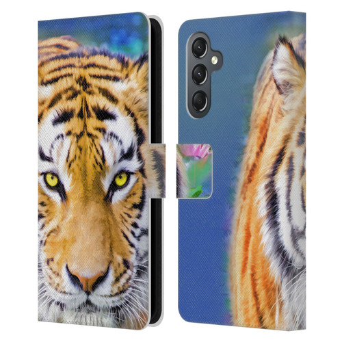 Aimee Stewart Animals Tiger Lily Leather Book Wallet Case Cover For Samsung Galaxy A25 5G