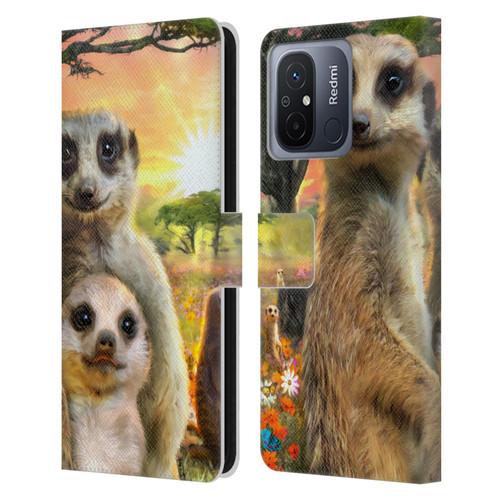 Aimee Stewart Animals Meerkats Leather Book Wallet Case Cover For Xiaomi Redmi 12C